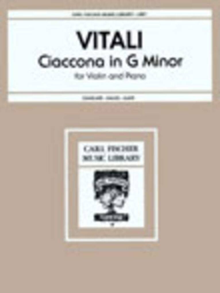Book CIACCONA IN G MINOR -LIVRE +PARTITION TOMASO ANTONIO VITAL