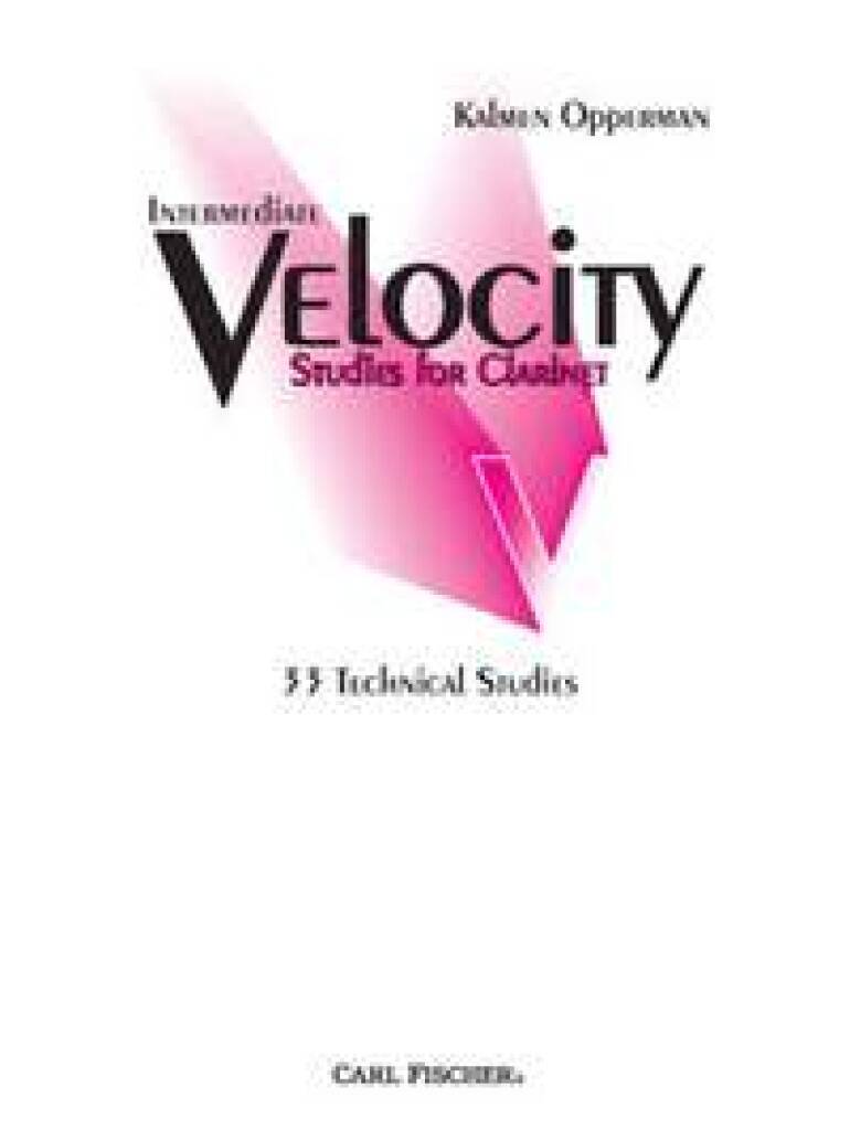 Knjiga INTERMEDIATE VELOCITY STUDIES FOR CLARINET CLARINETTE KALMEN OPPERMAN