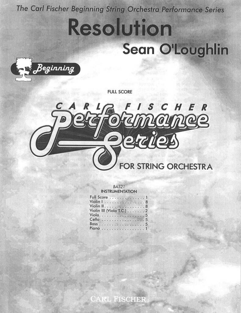 Knjiga RESOLUTION ORCHESTRE SEAN O'LOUGHLIN
