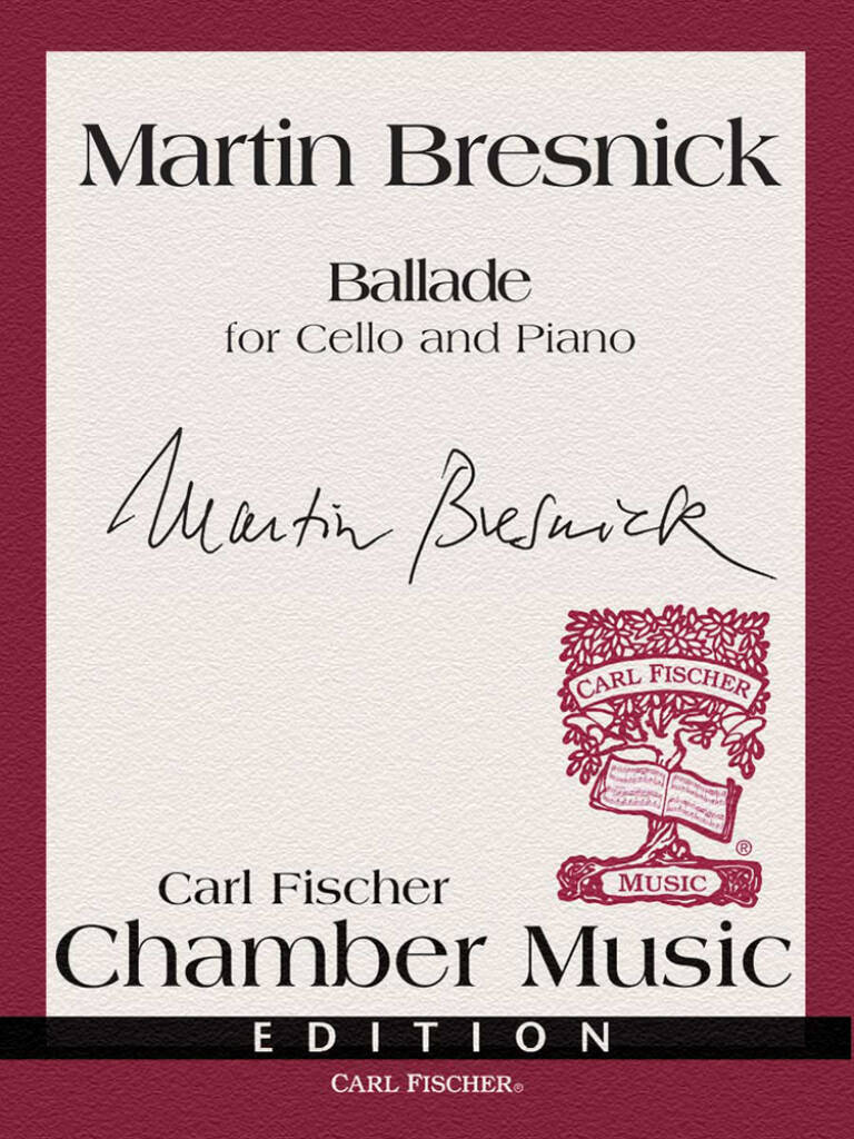 Kniha BALLADE VIOLONCELLE MARTIN BRESNICK
