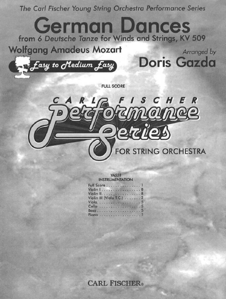 Knjiga GERMAN DANCES ORCHESTRE WOLFGANG AMADEUS MOZ