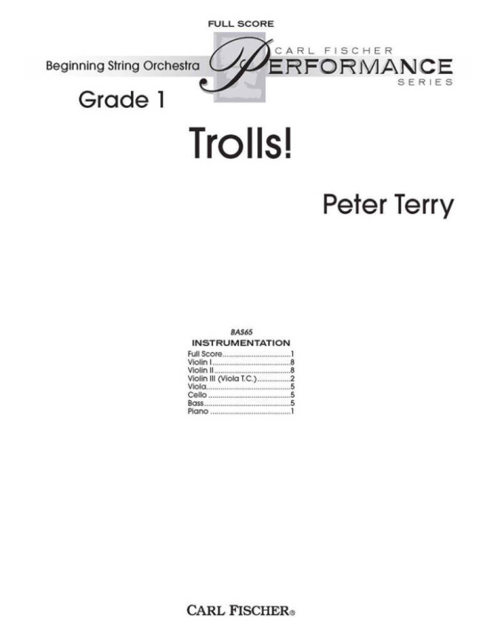 Knjiga TROLLS! ORCHESTRE PETER TERRY