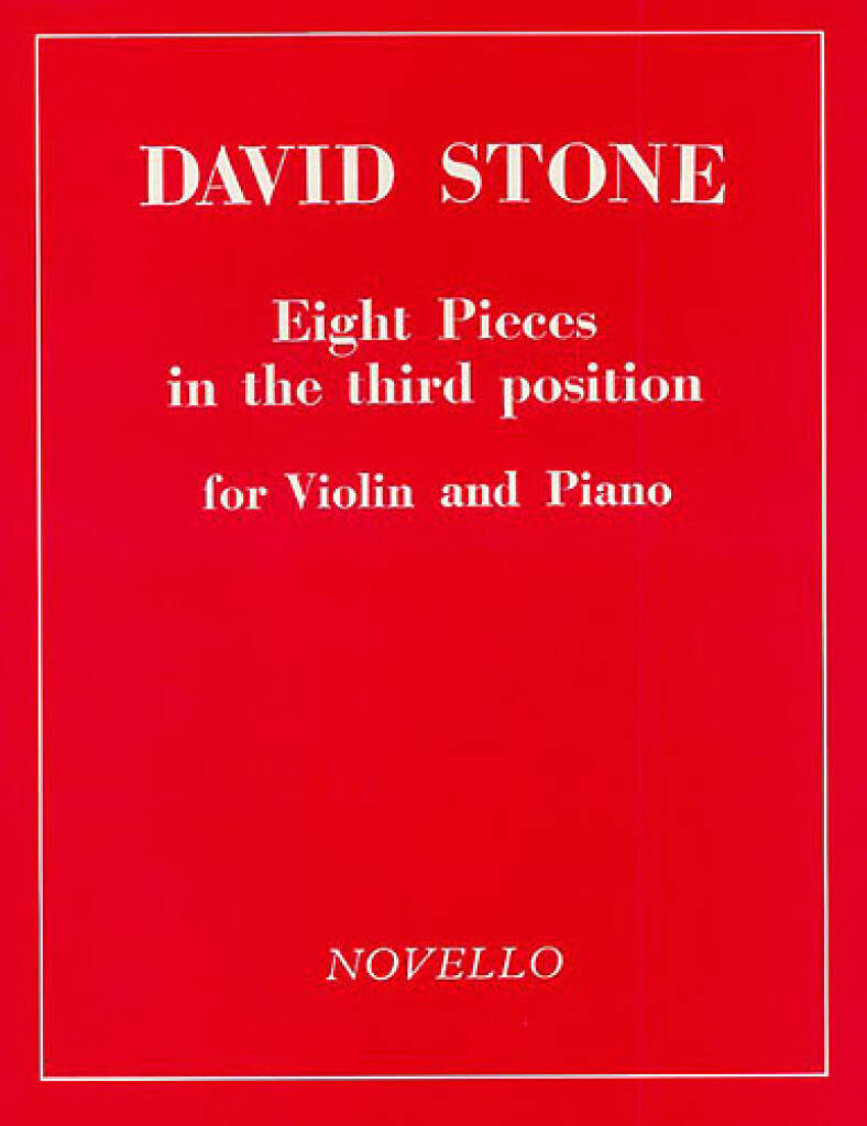 Książka DAVID STONE: EIGHT PIECES IN THIRD POSITION FOR VIOLIN AND PIANO STONE
