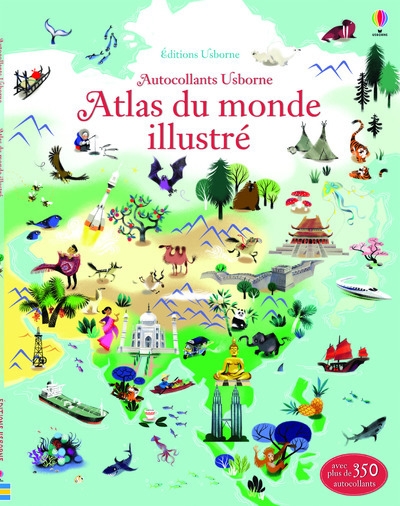 Kniha Atlas du monde illustré - Documentaires en autocollants Sam Lake
