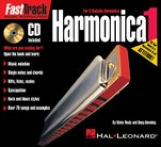 Knjiga FASTTRACK - MINI HARMONICA METHOD 1 HARMONICA +CD Neely