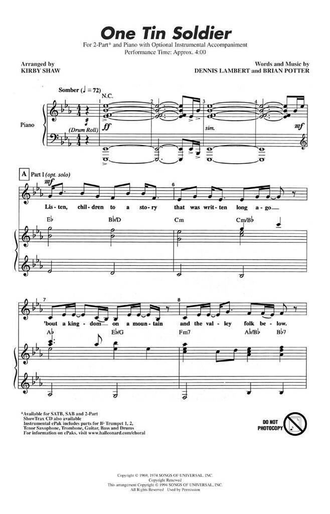 Knjiga ONE TIN SOLDIER CHANT KIRBY SHAW