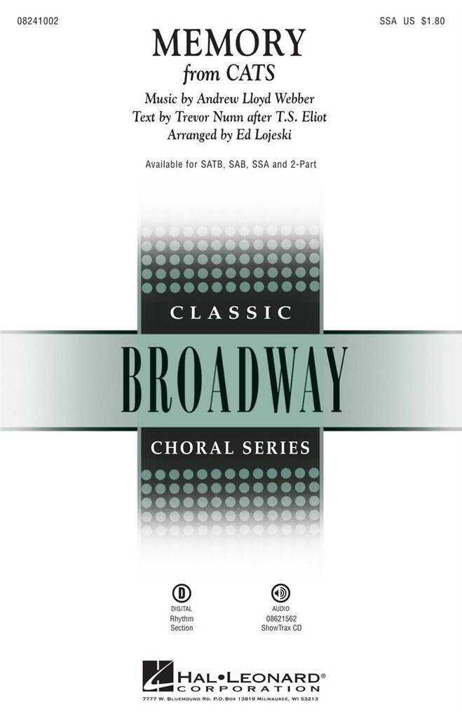 Knjiga MEMORY CHANT ANDREW LLOYD WEBBER_