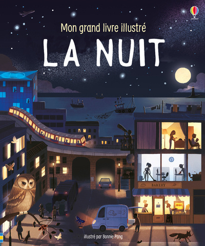 Carte La nuit - Mon grand livre illustré Laura Cowan