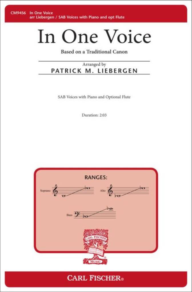 Knjiga IN ONE VOICE PATRICK M LIEBERGEN