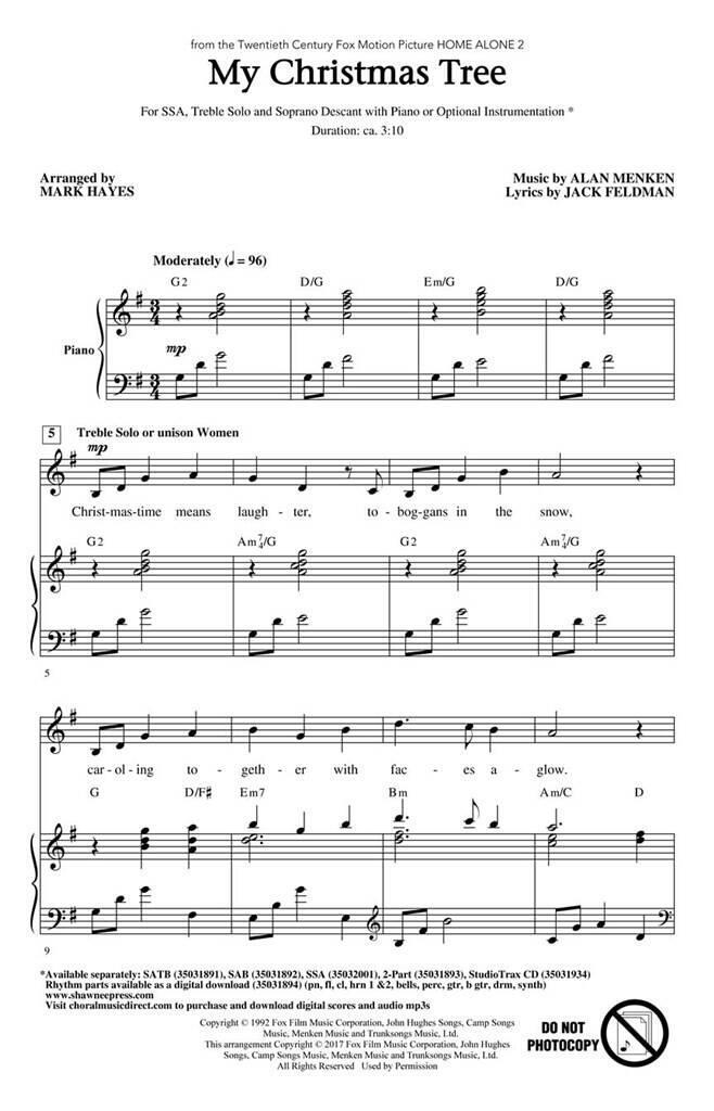 Book MY CHRISTMAS TREE CHANT MARK HAYES