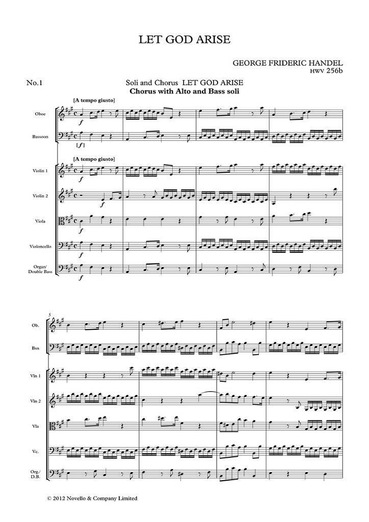 Libro G.F. HANDEL: LET GOD ARISE HWV256B (CHAPEL ROYAL VERSION) - PARTS HANDEL
