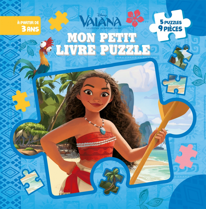 Carte VAIANA - Mon Petit Livre Puzzle - 5 puzzles 9 pièces - Disney Princesses 