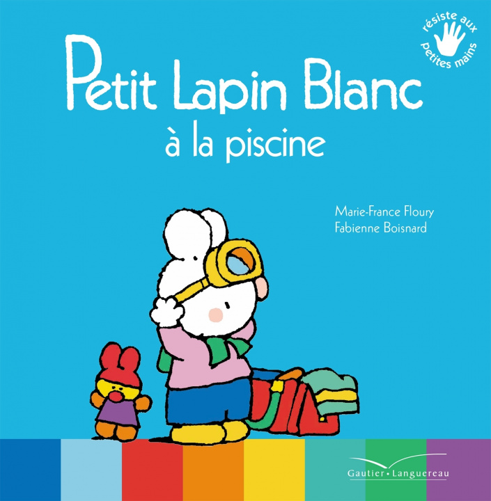 Carte Petit Lapin Blanc à la piscine Marie-France Floury