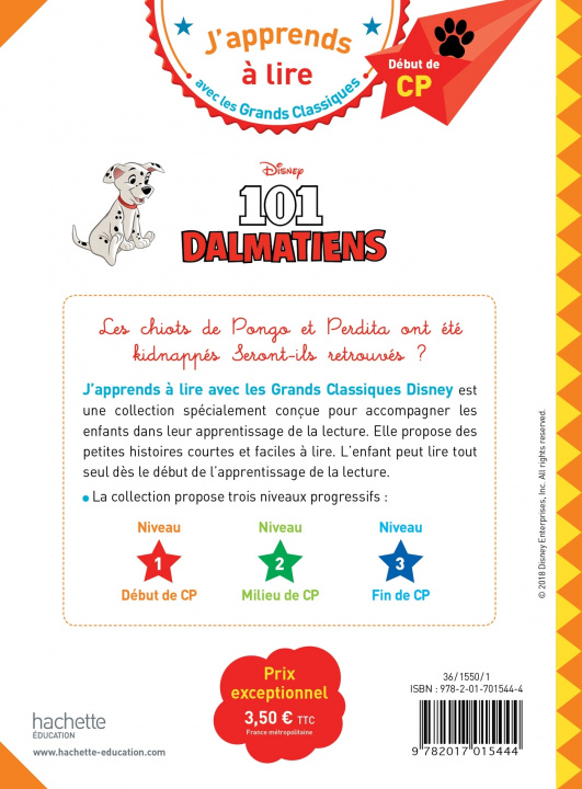 Kniha Les 101 Dalmatiens CP Niveau 1 Isabelle Albertin