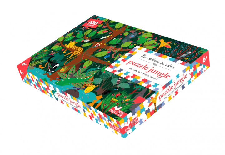 Articole de papetărie Puzzle Jungle - 100 pièces et des jeux d'observation 