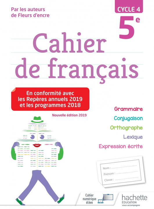 Книга Cahier de français cycle 4 / 5e - éd. 2019 