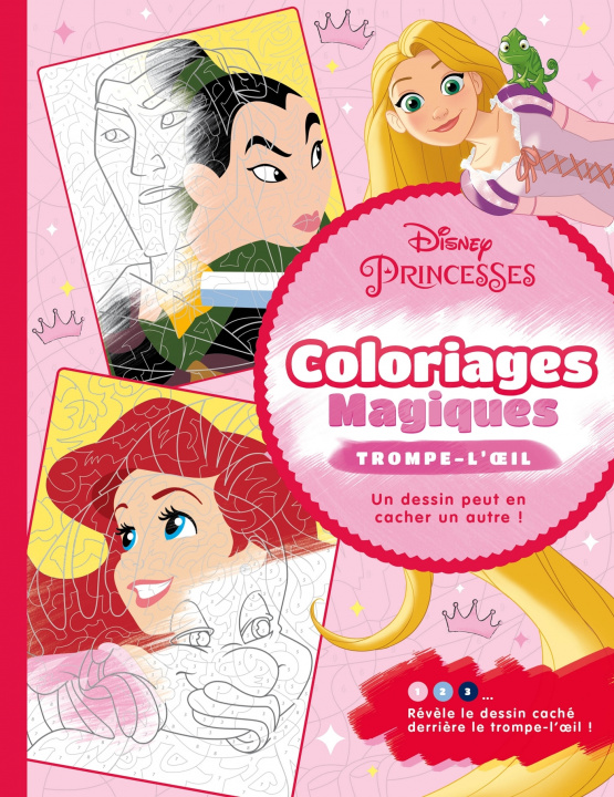 Carte DISNEY PRINCESSES - Coloriages Magiques - Trompe l'oeil 