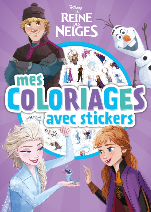 Carte LA REINE DES NEIGES  - Mes coloriages avec stickers 