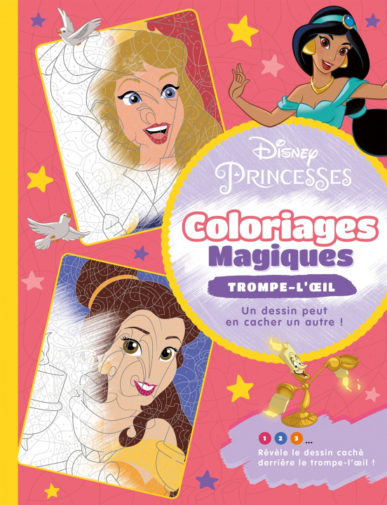 Carte DISNEY PRINCESSES - Coloriages Magiques - Trompe-l'oeil 