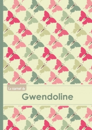Kalendár/Diár Le carnet de Gwendoline - Lignes, 96p, A5 - Papillons Vintage 