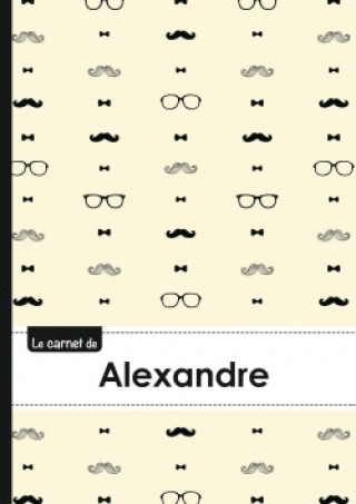 Koledar/Rokovnik Le carnet d'Alexandre - Lignes, 96p, A5 - Moustache Hispter 