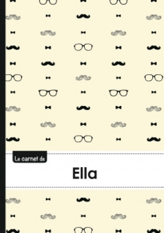 Calendar/Diary Le carnet d'Ella - Lignes, 96p, A5 - Moustache Hispter 