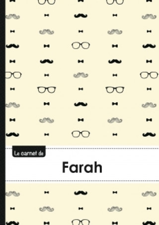Naptár/Határidőnapló Le carnet de Farah - Lignes, 96p, A5 - Moustache Hispter 