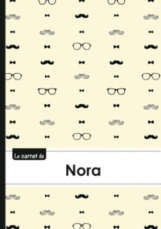 Koledar/Rokovnik CARNET NORA LIGNES,96P,A5 MOUSTACHEHISPTER 