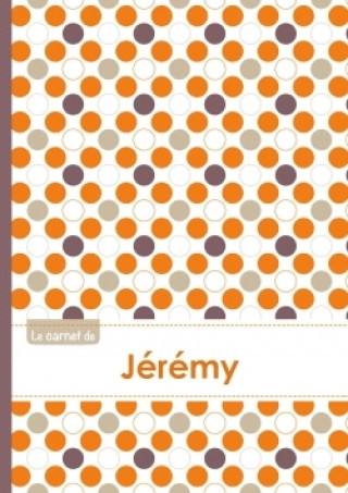 Calendar / Agendă Le carnet de Jérémy - Lignes, 96p, A5 - Ronds Orange Gris Violet 