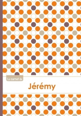 Kalender/Terminbuch Le carnet de Jérémy - Lignes, 96p, A5 - Ronds Orange Gris Violet 