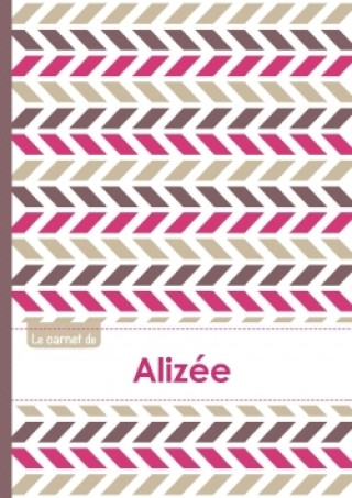 Calendario/Agenda Le carnet d'Alizée - Lignes, 96p, A5 - Motifs Violet Gris Taupe 