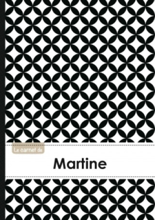 Kalendář/Diář CARNET MARTINE LIGNES,96P,A5 RONDSNOIRETBLANC 