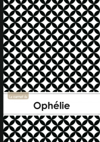 Kalender/Terminbuch CARNET OPHELIE LIGNES,96P,A5 RONDSNOIRETBLANC 