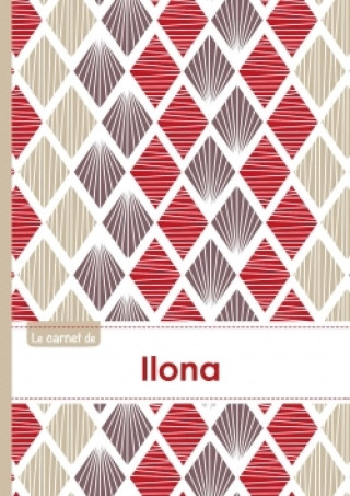 Calendar / Agendă Le carnet d'Ilona - Lignes, 96p, A5 - Pétales Japonaises Violette Taupe Rouge 