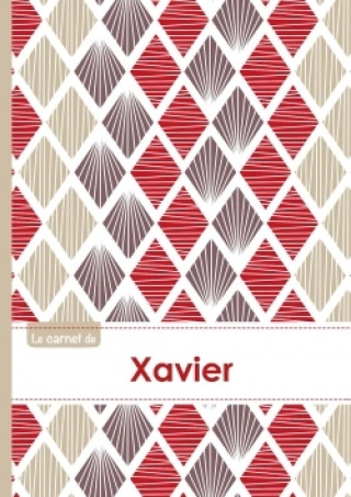 Kalendář/Diář Le carnet de Xavier - Lignes, 96p, A5 - Pétales Japonaises Violette Taupe Rouge 