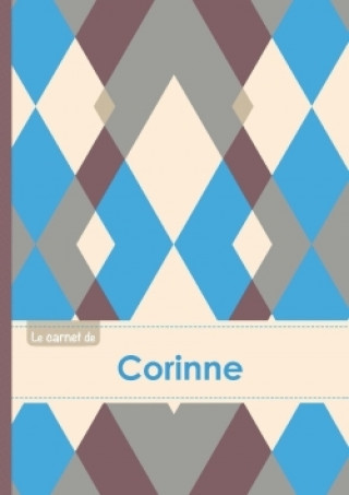 Kalendář/Diář Le carnet de Corinne - Lignes, 96p, A5 - Jacquard Bleu Gris Taupe 