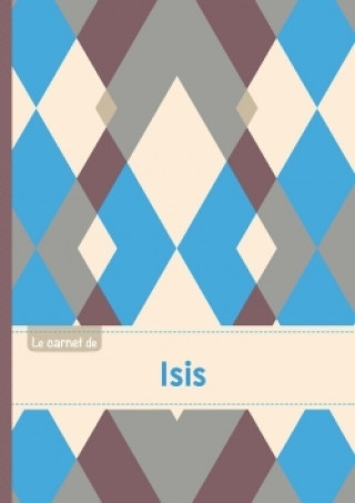 Kalendár/Diár Le carnet d'Isis - Lignes, 96p, A5 - Jacquard Bleu Gris Taupe 