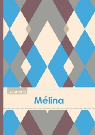 Kalendář/Diář Le carnet de Mélina - Lignes, 96p, A5 - Jacquard Bleu Gris Taupe 