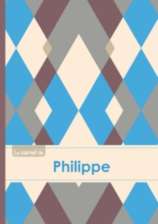 Kalendár/Diár Le carnet de Philippe - Lignes, 96p, A5 - Jacquard Bleu Gris Taupe 