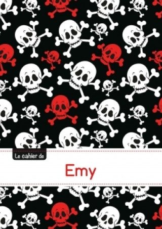 Календар/тефтер Le carnet d'Emy - Petits carreaux, 96p, A5 - Têtes de mort 