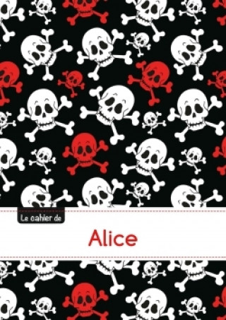Koledar/Rokovnik Le carnet d'Alice - Blanc, 96p, A5 - Têtes de mort 