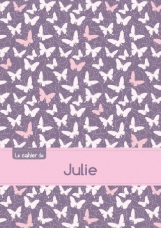 Kalendar/Rokovnik Le cahier de Julie - Petits carreaux, 96p, A5 - Papillons Mauve 