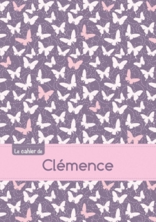 Kalendár/Diár Le cahier de Clémence - Blanc, 96p, A5 - Papillons Mauve 