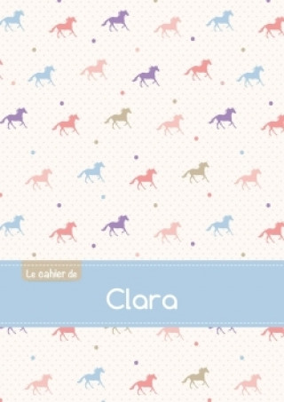 Kalendář/Diář Le cahier de Clara - Petits carreaux, 96p, A5 - Chevaux 