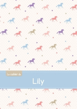 Naptár/Határidőnapló Le cahier de Lily - Petits carreaux, 96p, A5 - Chevaux 