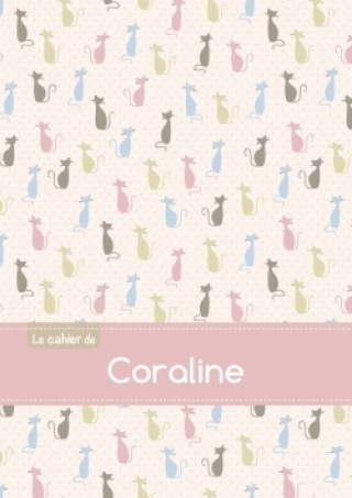 Kalendář/Diář Le cahier de Coraline - Petits carreaux, 96p, A5 - Chats 