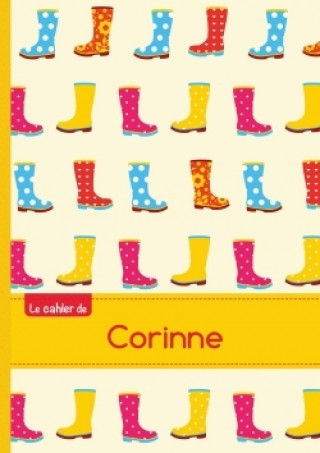 Kalendář/Diář Le cahier de Corinne - Petits carreaux, 96p, A5 - Bottes de pluie 