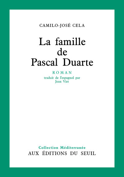 Kniha La Famille de Pascal Duarte Camilo José Cela