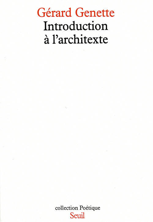 Kniha Introduction à l'architexte Gérard Genette