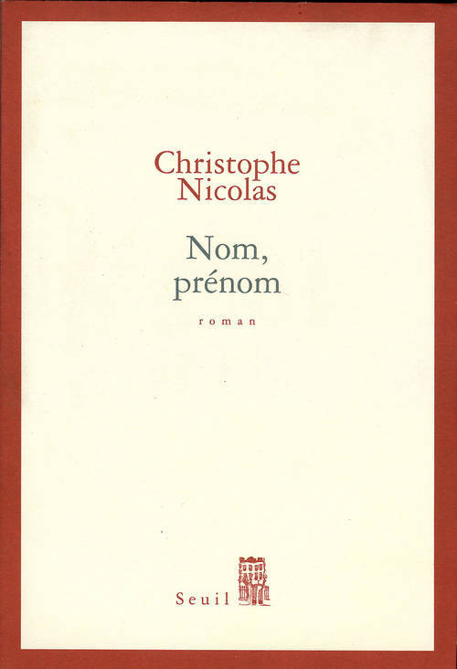 Knjiga Nom, Prénom Nicolas Christophe